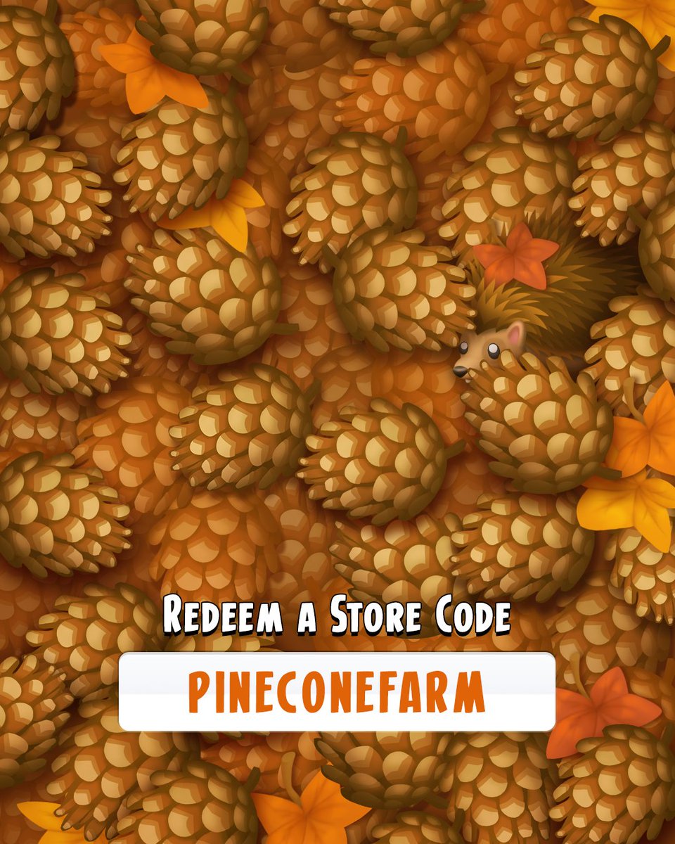hayday's tweet photo. A little Pinecone stash is waiting 🍂
Use code PINECONEFARM in the Supercell Store!

P.S. Someone tiny might have found it first 👀 https://t.co/ixOgZA98Py