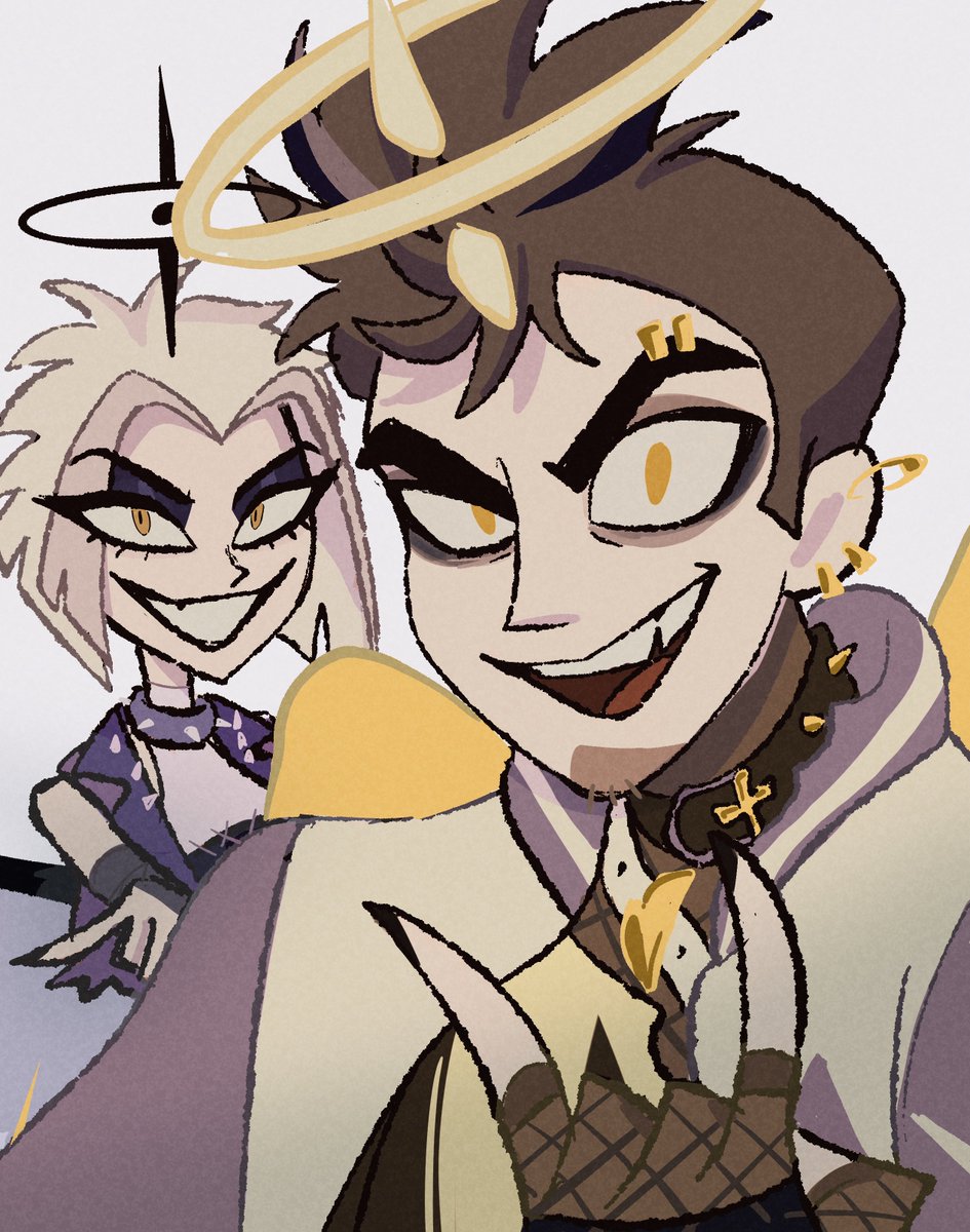 bomu00117's tweet photo. BFFかわいい〜🎸&amp;⚔️
#HazbinHotelFanart https://t.co/7U2EFYrcsO