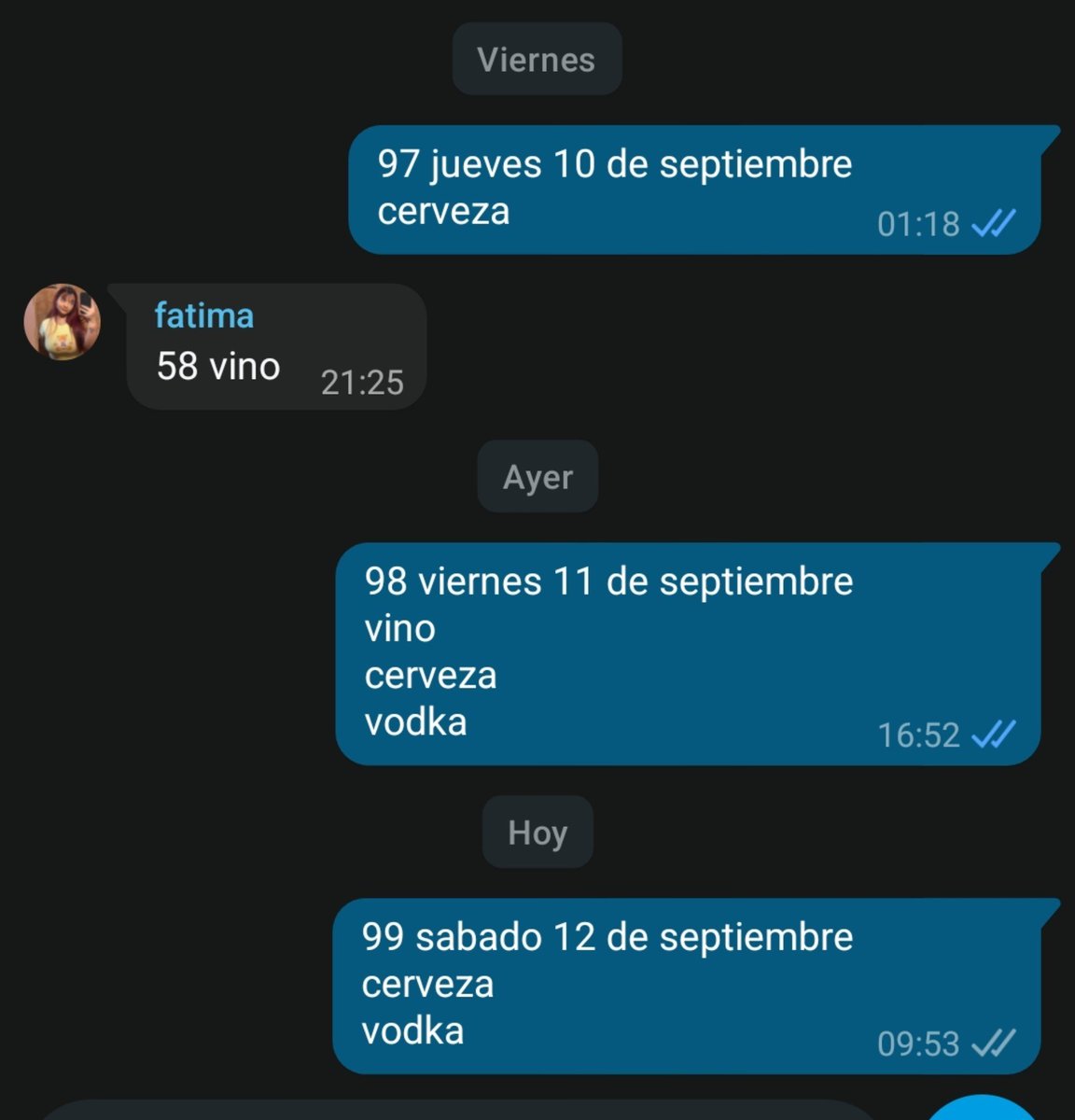ligerayastuta's tweet photo. si dios me acompaña y me da vida HOY DOMINGO 13 DE SEPTIEMBRE cumplo 100 dias del año alcoholizada manden animos para cumplir este reto https://t.co/yYNyayuSFK
