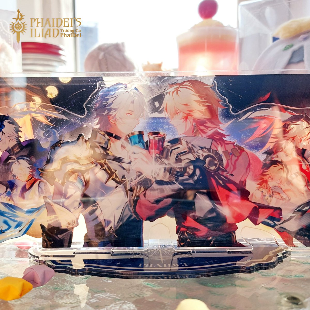 PhaiDeisIliad's tweet photo. [Merch Preview] ☀️Standee🍷

We are honored to present to you a fragment of our PhaiDei’s Epic, drawn with so much love from @suirandanshihao. Let’s look forward to all the gifts for donors that we will soon reveal 💕

#phaideiitabooth #phaideisiliad https://t.co/05TBWqkZjP