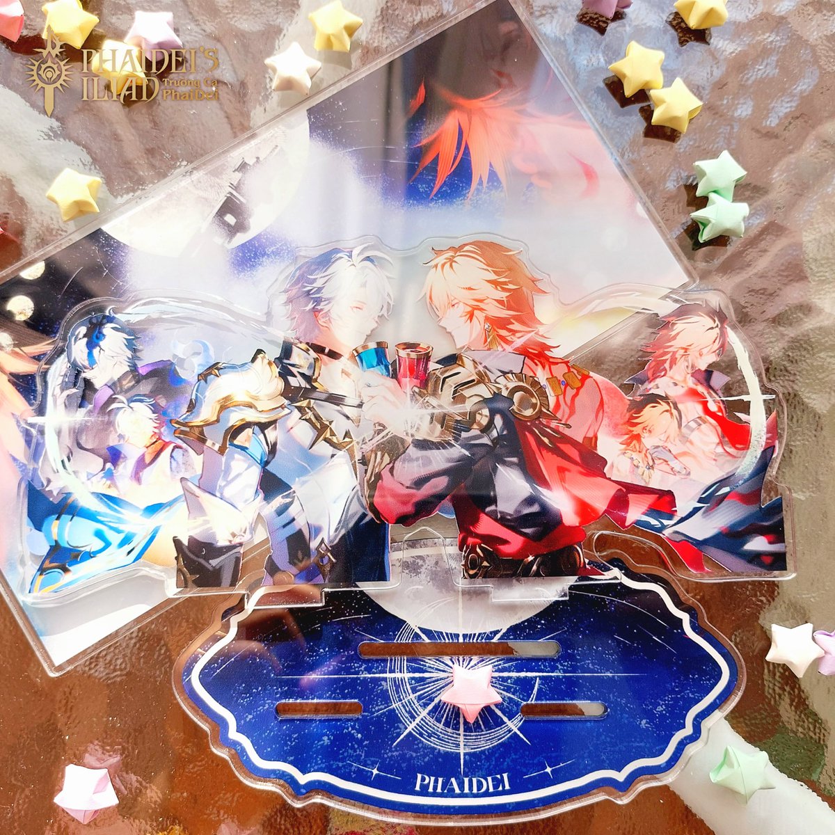 PhaiDeisIliad's tweet photo. [Merch Preview] ☀️Standee🍷

We are honored to present to you a fragment of our PhaiDei’s Epic, drawn with so much love from @suirandanshihao. Let’s look forward to all the gifts for donors that we will soon reveal 💕

#phaideiitabooth #phaideisiliad https://t.co/05TBWqkZjP