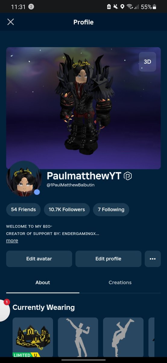 Paulmatthewph's tweet photo. 💔 33day passed the away since Roblox Account was this falsely ban the wrongly banned was harmful behavior chat evidence support i've included can't take to all have was over 10.7k followers. 😭🙏

Username: 1Paulmatthewbalbutin
#roblox #robloxban @KreekCraft @Roblox @Roblox_RTC https://t.co/sLP8goHV7x