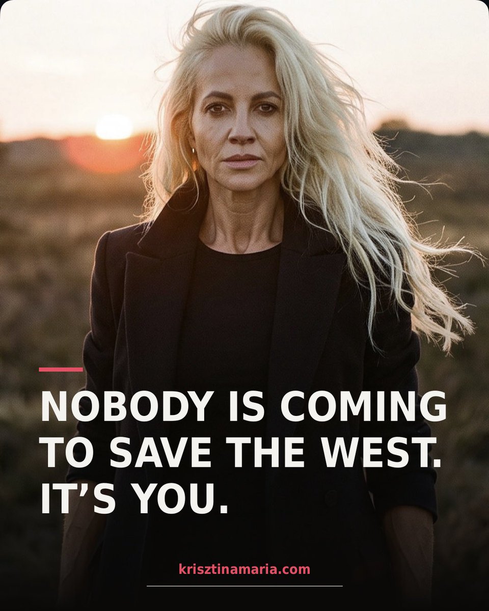 KrisztinaMaria's tweet photo. Nobody is coming to save the West. It's you.

People ask me if I really believe that Islamists, socialists and communists sit in a room together planning the fall of the West.

No. They don't. And they don't need to.

They don't share a dream. They would despise each other's societies if they ever got as far as building them. What they share is an obstacle. The nation state. The border. The faith. The family. And the memory that this was actually worth something.

You don't need a shared blueprint to tear a house down. You only need to agree on which house it is.

Here is what it looks like when it happens. Not in a theory. In your life.

It's the head teacher who moves the Christmas assembly and calls it consideration. It's the swimming lesson that quietly becomes optional. It's the colleague who goes silent when the subject comes up, and then tells you by the coffee machine that she agrees completely, she just doesn't say it out loud. It's you, checking who's listening before you say what you think. It's the comment you delete again. It's the vacation you don't book there anymore. It's the neighborhood you drove through ten years ago without a thought, and now drive around.

Nobody banned you from anything. No law was ever passed. You moved yourself.

That isn't a takeover. It's a retreat. And it's ours.

The grammar comes from Marxism, and it's simple enough to learn in an afternoon. There are oppressors and there are oppressed. Power is always guilt. History is an account that has to be settled. When the Western working class turned down the leading role, because it would rather have a house, a car and some peace, the role was simply handed to someone else. Class became identity. And the left found itself a new client, numerous, organized, and already holding a conviction the left did not share.

Islamism accepted. Not because it believes in women's liberation, gay rights or any of the things its new friends say they would die for. Because it can read a power relationship when it sees one.

And we have seen how that ends.

Iran, 1979. The Iranian communists backed the revolution against the Shah. They were convinced the clerics were an instrument you could set down afterwards, once power had been taken. Four years later the party was crushed, the leaders were in prison, and the movement was gone. They thought they were using Islamism.

That isn't a warning about something that could happen. It's a receipt for something that already did.

But here is what I actually want to say.

None of the three movements is strong enough to take anything from us. They aren't taking. They're moving in. And they're moving into a space we cleared ourselves.

We threw God out and called it maturity. We assumed the foundation would stay where it was once we removed the one who laid it. That we could keep the sanctity of the individual without the one who made the individual sacred. That forgiveness, conscience, the infinite worth of one person, and the right to say no to power were things we came up with ourselves one morning.

We didn't. They're inherited. They came from a specific belief that man is made in the image of God, and that your worth is therefore not granted by the state, by the crowd, or by how useful you are. That sentence is what makes a Western citizen something other than a subject. That sentence is why power has to ask permission.

Pull that sentence out, and everything else comes down after it. Not immediately. There are a couple of generations where the furniture is still standing and everything looks the way it always did. Then someone shows up with a faith they actually mean (Islam), and finds nobody home.

We abolished our own foundation, called it a natural development, and acted surprised when someone moved in.

You don't save a civilization by pointing at the people who want it gone. You save it by taking your own house back and daring to say again what it stands on.

That work isn't theirs. It's yours.