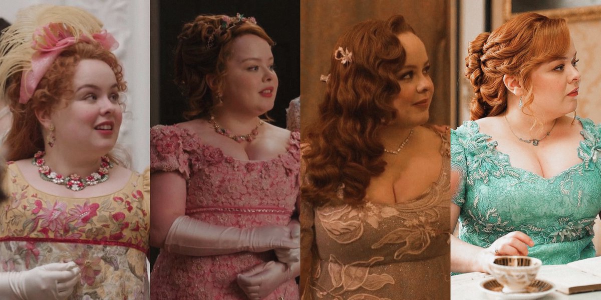 moomultii's tweet photo. nicola coughlan as penelope bridgerton nee featherington and her beautiful side profile https://t.co/6pCt0yYT4G