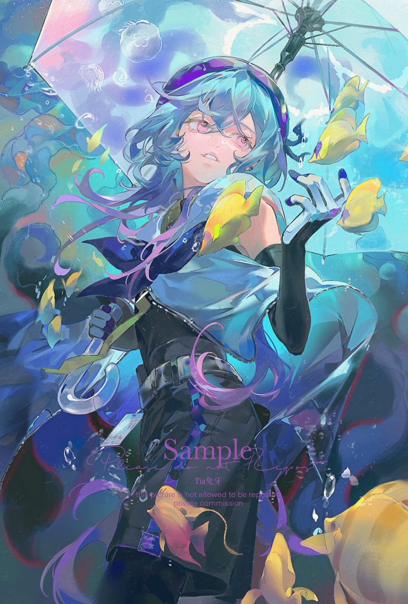 Tia2ya's tweet photo. A Waltz Beneath the Waves

 #アークナイツ
＃Arknights
＃明日方舟
＃水月 https://t.co/Dy8YUMMWAk