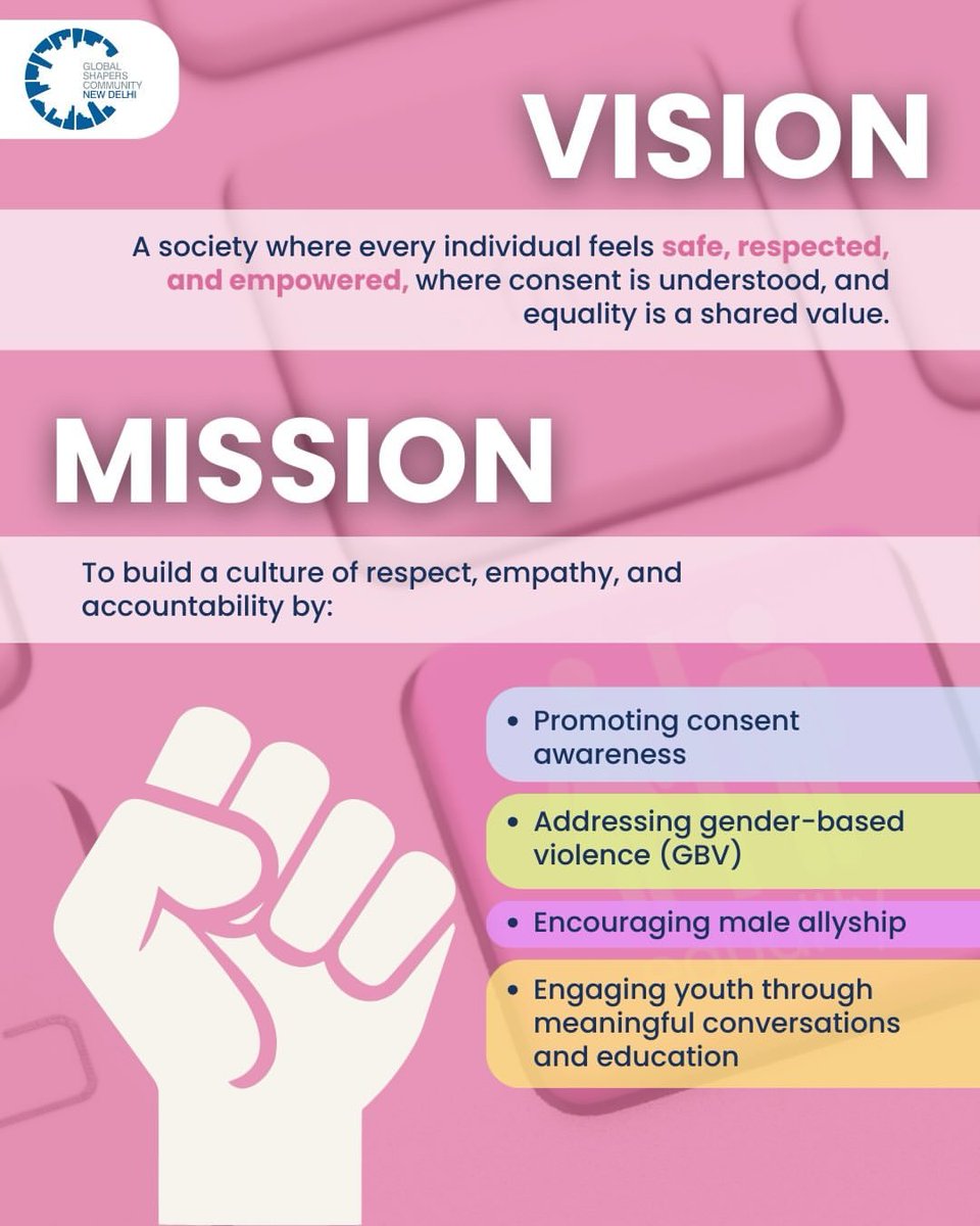 GSCNewDelhi's tweet photo. Change the conversation. Challenge the norm. Be an ally.

Our work on consent, gender and male allyship is about creating spaces where respect isn't simply an ideal - it's the standard.

#GenderEquality #MaleAllyship #Consent #GlobalShapers https://t.co/YOpXoDhrnc