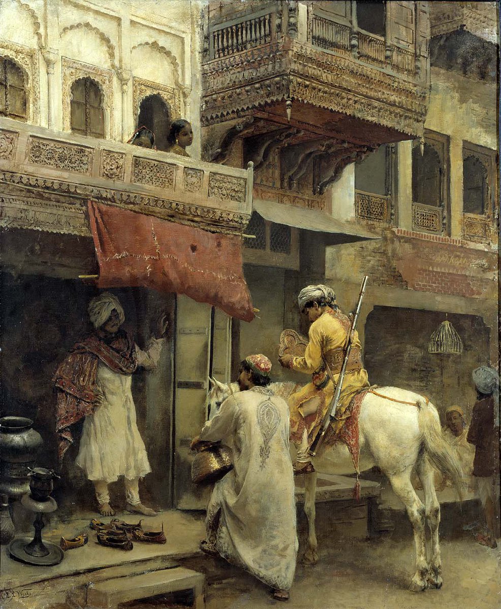 Yaduvam's tweet photo. Street Scenes in India by American artist Edwin Lord Weeks, 1849- 1903. https://t.co/shHyLheUQg
