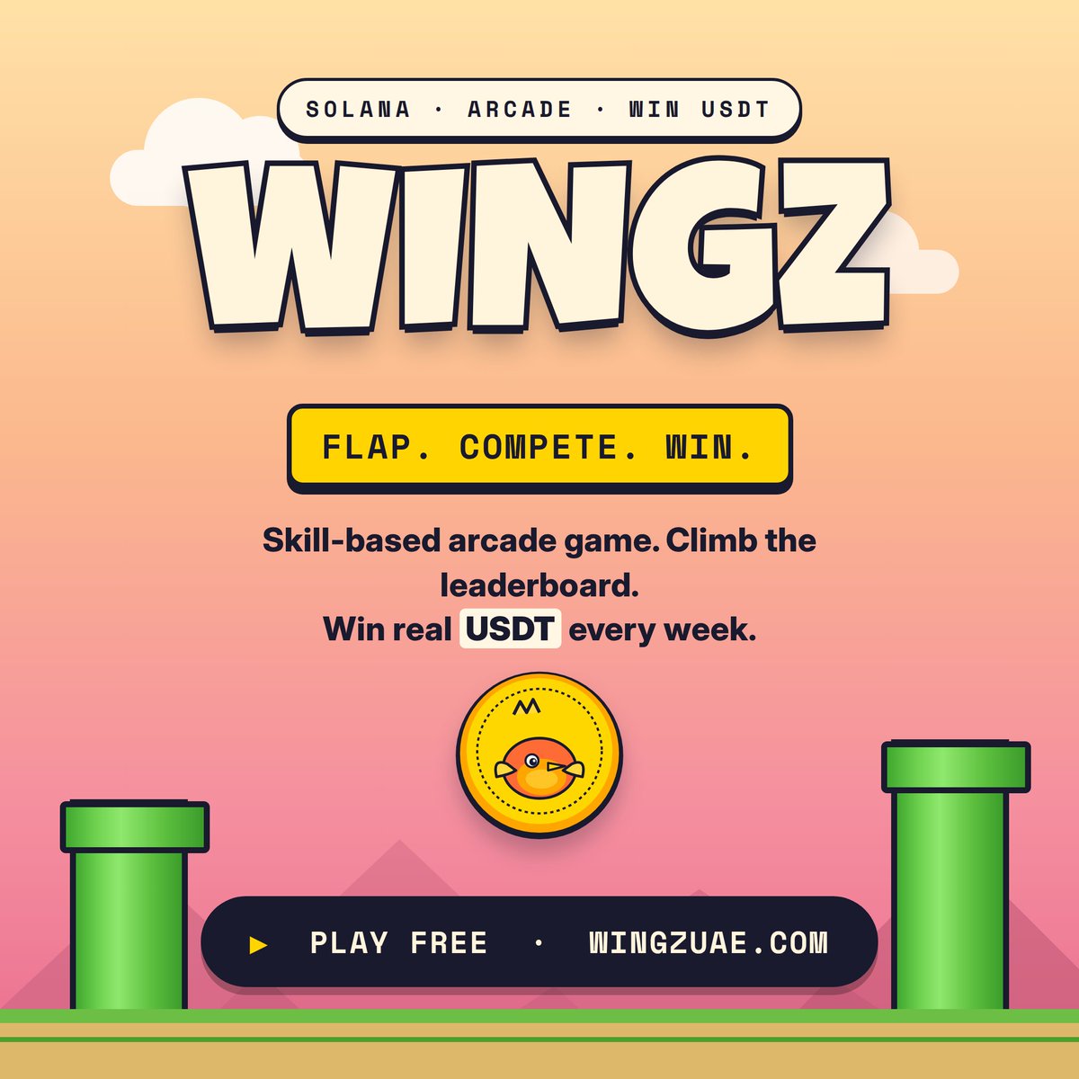wingzuae's tweet photo. Introducing WINGZ 🦅  
A play-to-earn game built on Solana. 
Polished. Multi-wallet. Mobile-friendly. 
Flap to earn $WINGZ. #P2Earn 

Play now →
https://t.co/2M57Ii5zzk https://t.co/SvN923dt5F