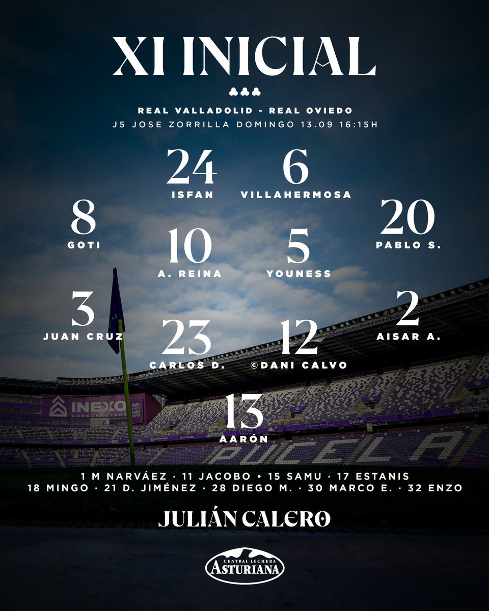 RealOviedo's tweet photo. ⚔️ Nuestro 1️⃣1️⃣ para el partido de hoy ante el @realvalladolid ⚽️

#RealValladolidRealOviedo 
#VamosOviedo 🔵⚪️
#DíadePartido https://t.co/7SkUv8Seza