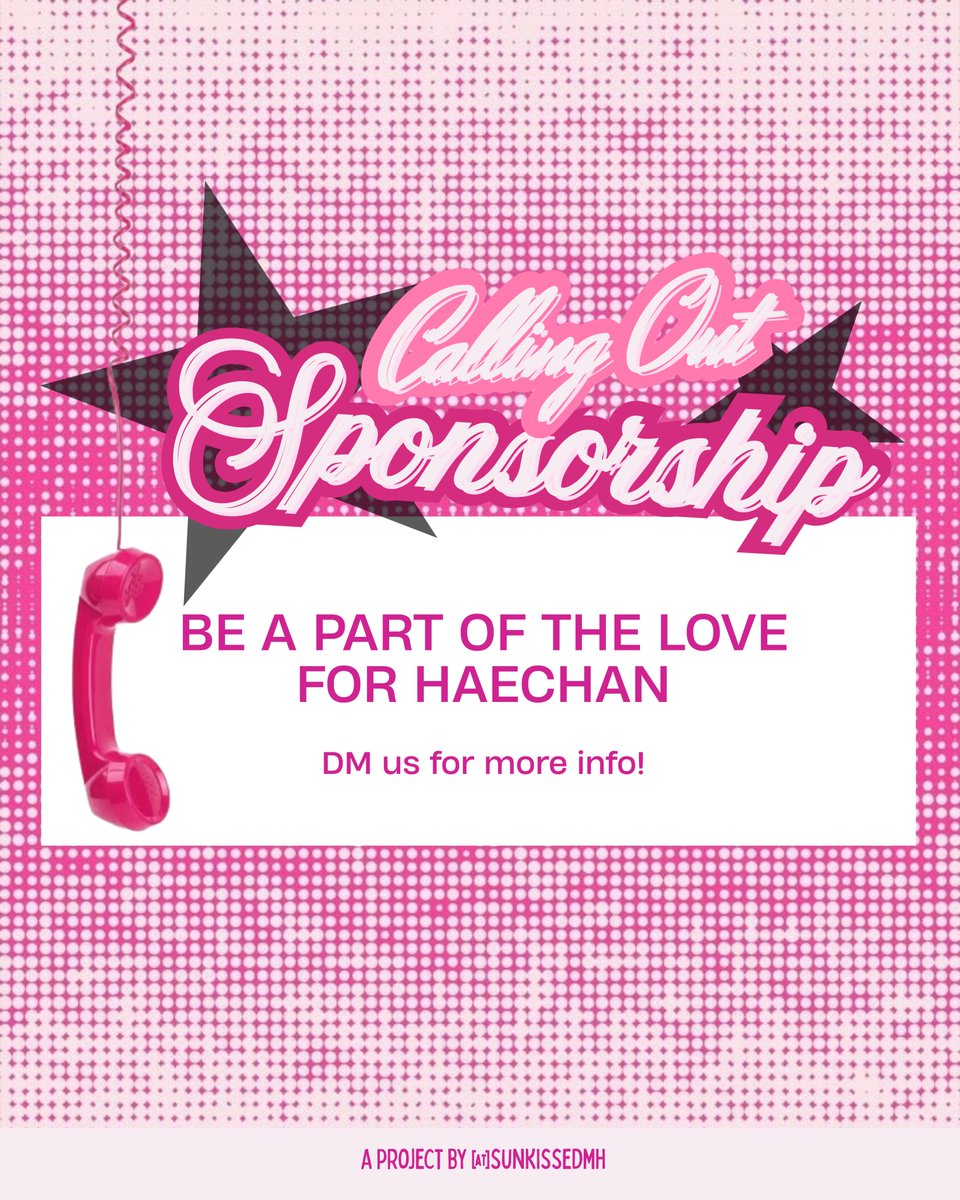 SunkissedMH's tweet photo. We're looking for amazing sponsors to support Haechan Hotline: The Line to Sunshine ππ©·πͺ©βοΈ
DM us for details! π
#SunshineOnTheLine
#SunkissedMH https://t.co/ulY7ZpzN5L