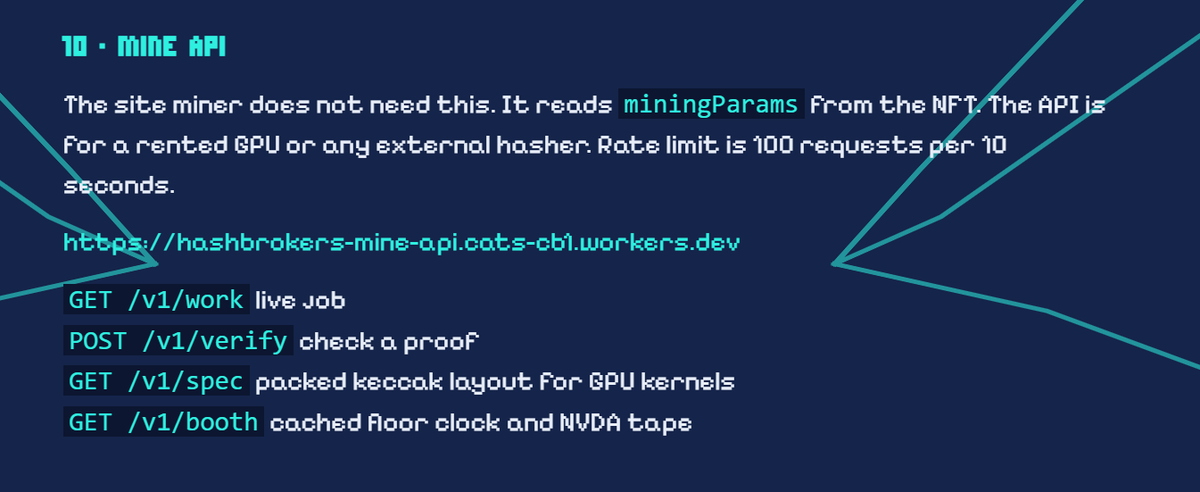 Hashbrokers_rh's tweet photo. keccak256(wallet, nonce, prev, anchor)  ≤  target

You can use a gpu enabled on browser with our API , makes mining easier

Checkout more : https://t.co/hO8iRPKOEn 

Article soon https://t.co/CRQS5AtnsR