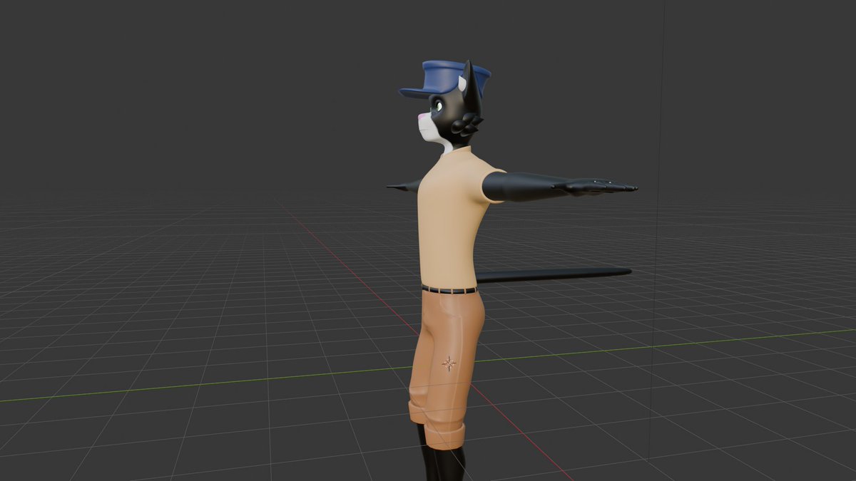 YnFxn2's tweet photo. Well... I think I've stopped striving for the perfect result. At the very least, I'm satisfied with this result. Of course, I'd like to add a few things, like a rig for the pose, but... I think I'm just tired now.

And I forgot to make the shoes again. And he's a mailman. https://t.co/07WOLUFtte