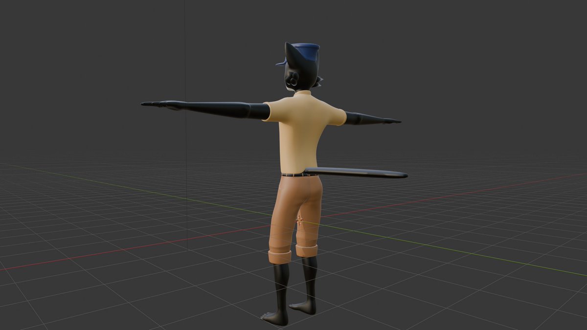 YnFxn2's tweet photo. Well... I think I've stopped striving for the perfect result. At the very least, I'm satisfied with this result. Of course, I'd like to add a few things, like a rig for the pose, but... I think I'm just tired now.

And I forgot to make the shoes again. And he's a mailman. https://t.co/07WOLUFtte