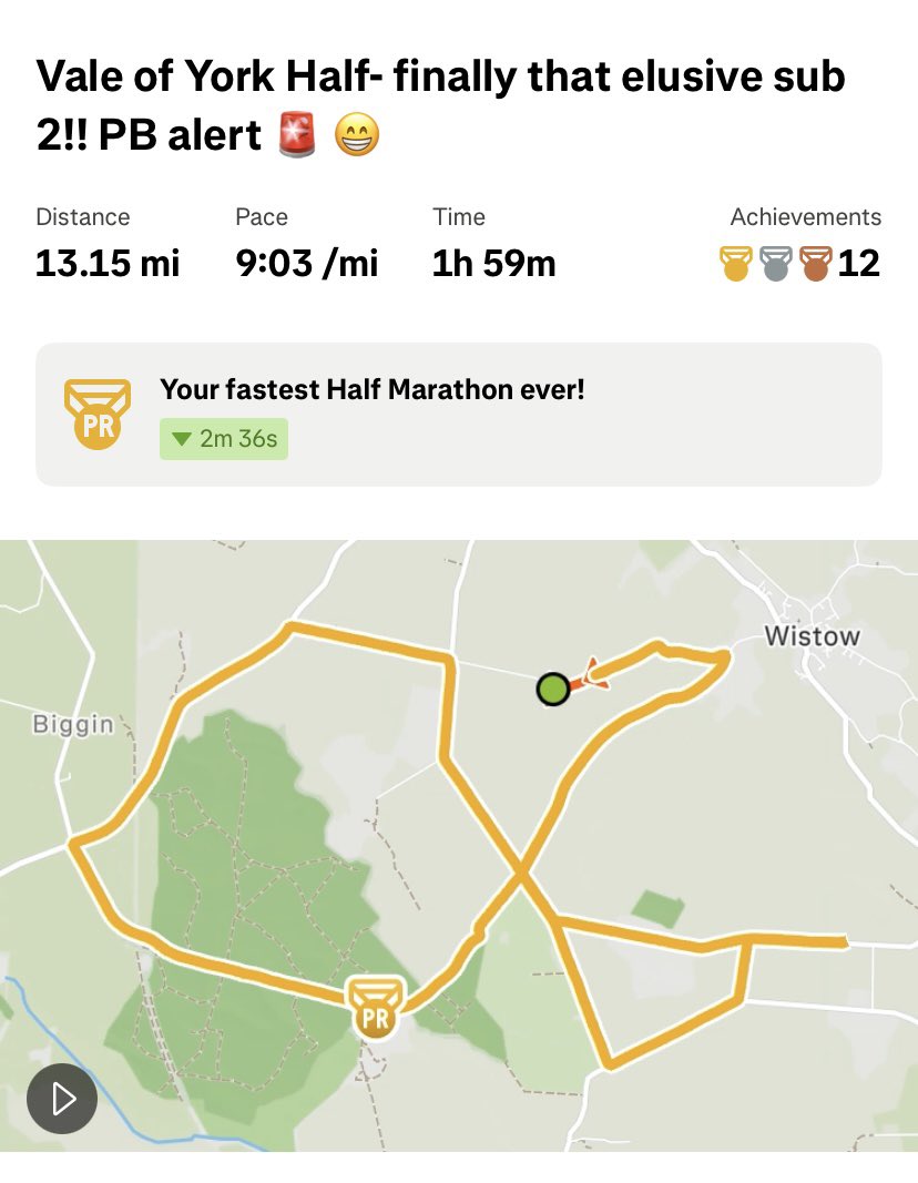 katiecakey123's tweet photo. Sub 2 alert 🚨 finally got that PB! Left everything I had out there on that course today. Last couple of miles were a battle. Very proud and very tired now. #runninggirl #justkeeprunning #sundayrunday #sundayfunday #raceday https://t.co/EzwyewfXwr