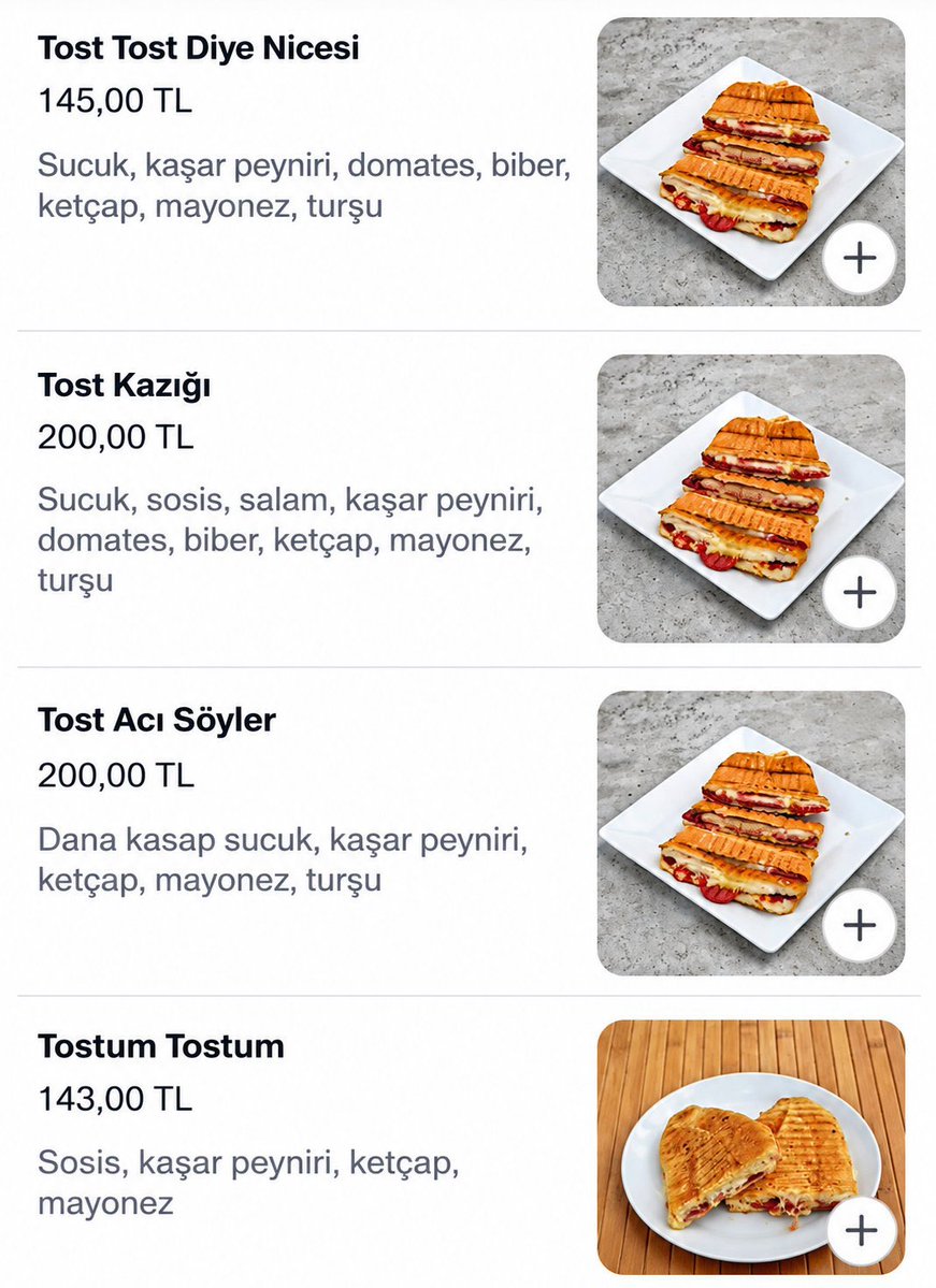 dengeplus's tweet photo. Bir restoranın tostlara koyduğu isimler:

🔹 Tostoyevski
🔹 Kara gün tostu
🔹 Tost bildiklerimiz
🔹 Tost tost diye nicesi
🔹 Tost kazığı
🔹 Tost acı söyler
🔹 Tostum tostum https://t.co/xkVg5OQ51x