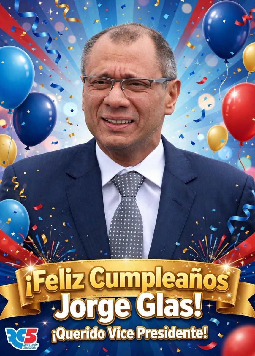 tcanarte's tweet photo. Hoy está de  cumpleaños nuestro amigo y jefe. 
Jorge Glas Espinel. @JorgeGlas #FelizCumpleañosJorgito 

Que nuestro Dios lo bendiga y cuide siempre. 

@ArturoJEscala @SofiaEspinRC @MashiRafael @GabrielaEsPais @MG_MOLINAM https://t.co/hTtSd2BbSK