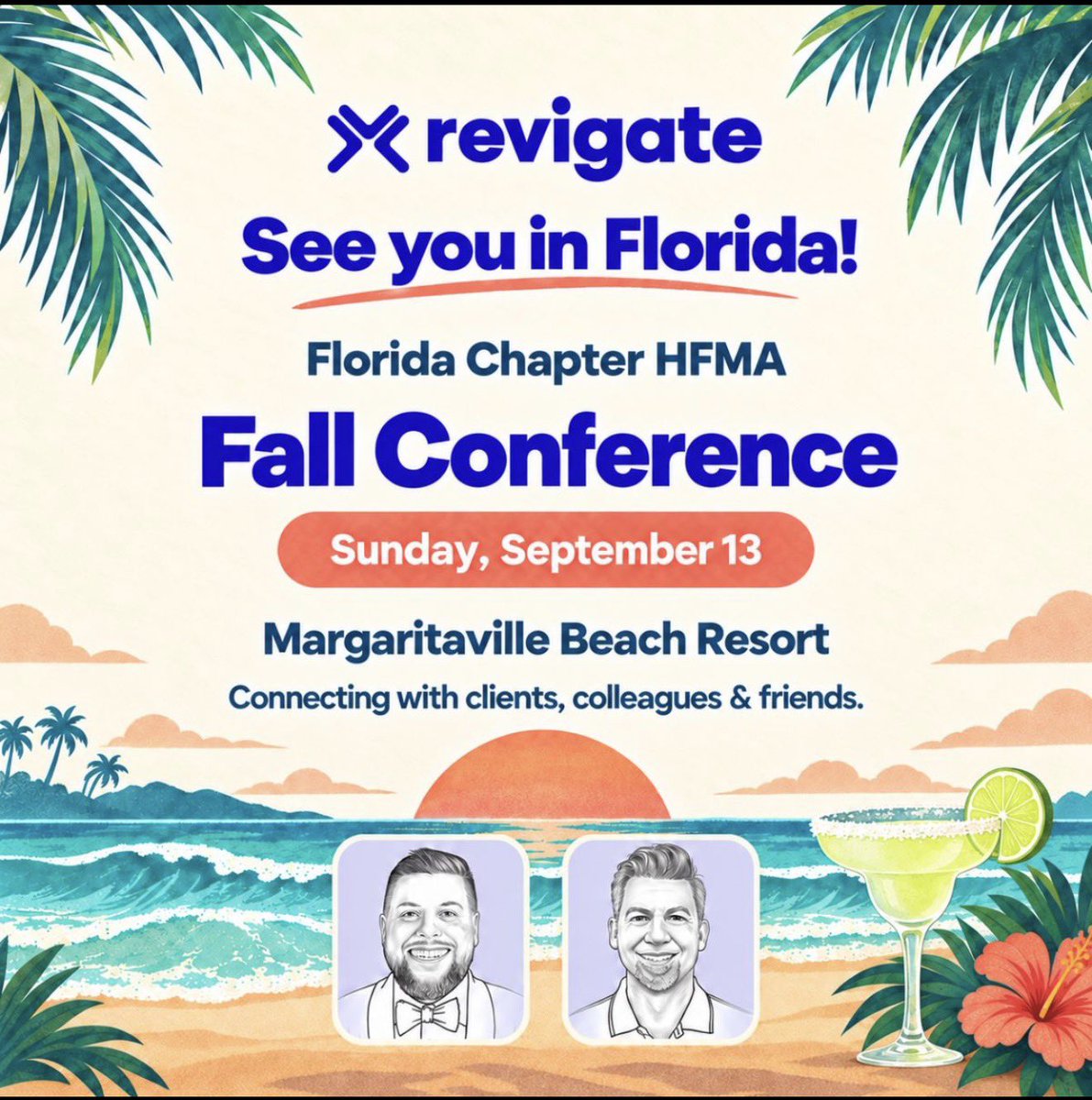 revigate's tweet photo. If you’ll be in Florida for the Florida HFMA Fall Conference, look for @JohnFreeman and Bret! https://t.co/3Mh3jVpiDI