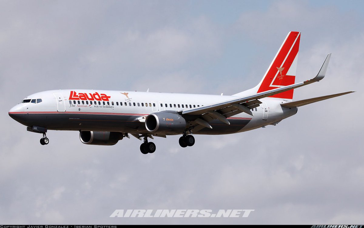 n194at's tweet photo. Lauda Air
Boeing 737-8Z9 OE-LNS
BCN/LEBL Barcelona–El Prat Airport
August 28, 2009
Photo credit Javier Gonzalez
#AvGeek #Airline #Aviation #AvGeeks #Boeing #B737 #BCN #Barcelona #LaudaAir 🇦🇹 https://t.co/jDUrPkWQH9