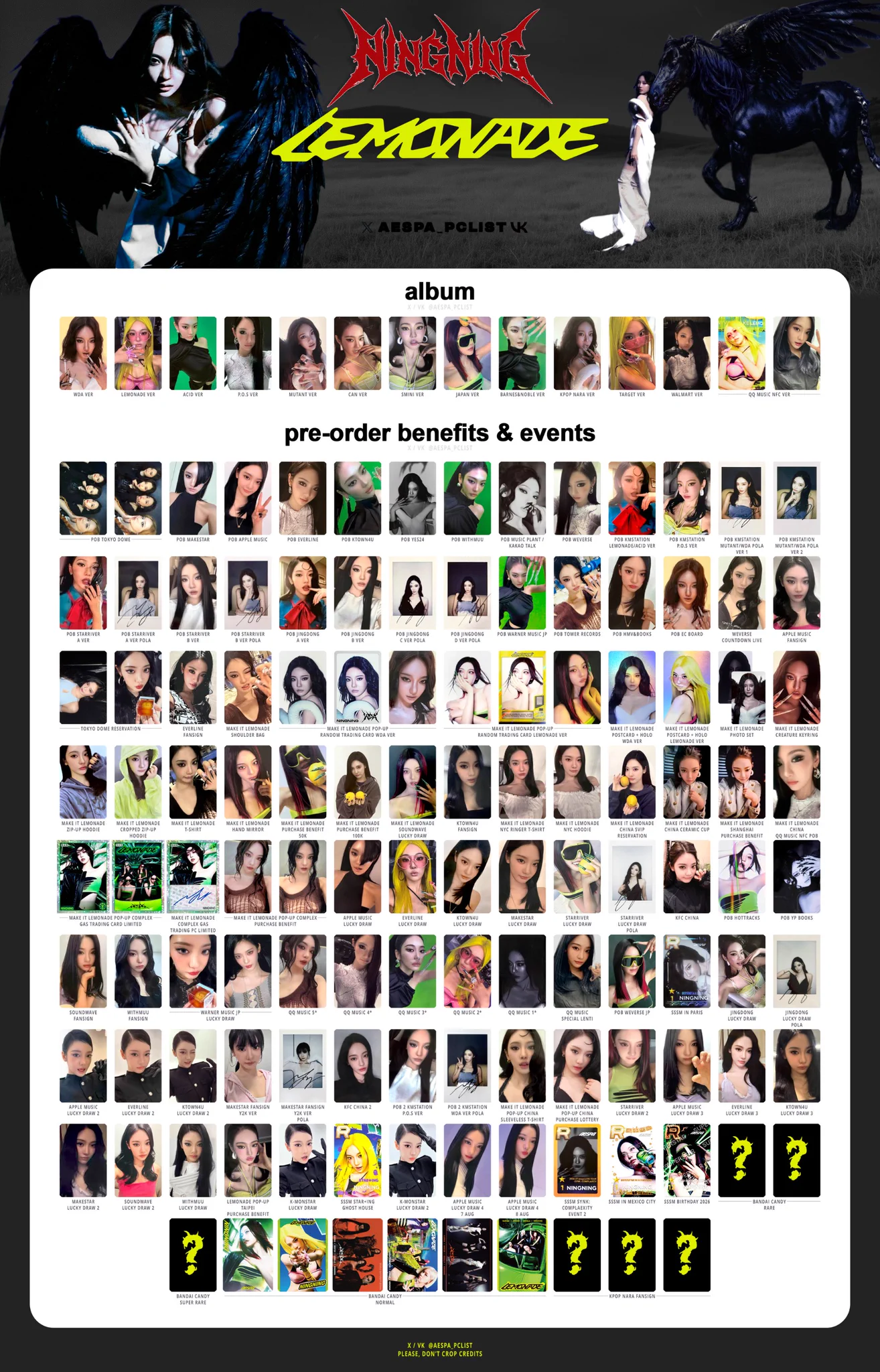 aespa | photocard list on X: 