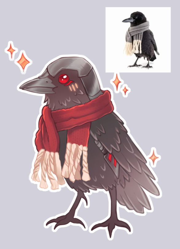 mireayo_art's tweet photo. I saw this cute bird with a scarf on Pinterest and immediately realized who needed one just like it

#Sylus #LoveandDeepspace https://t.co/SIwPOxYrvM