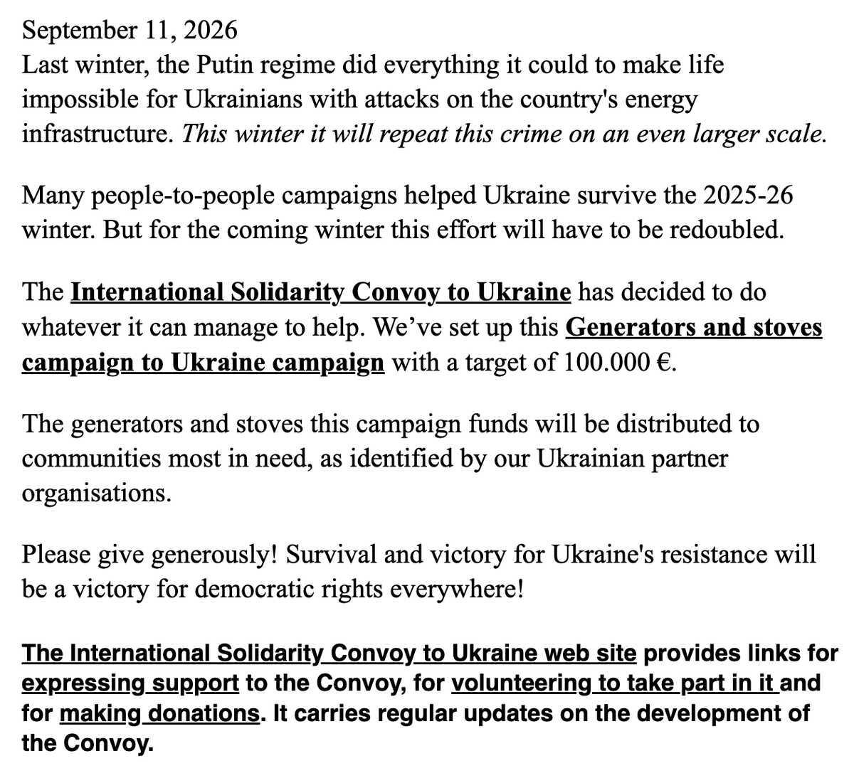 fash_busters's tweet photo. International Solidarity Convoy to Ukraine launches generators and gas stoves fund-raiser in response to Russian attacks on the country's electricity grid—donate today!
https://t.co/55kMfhe1MC
https://t.co/H5TfeuHrdU https://t.co/u0OCtGOU91