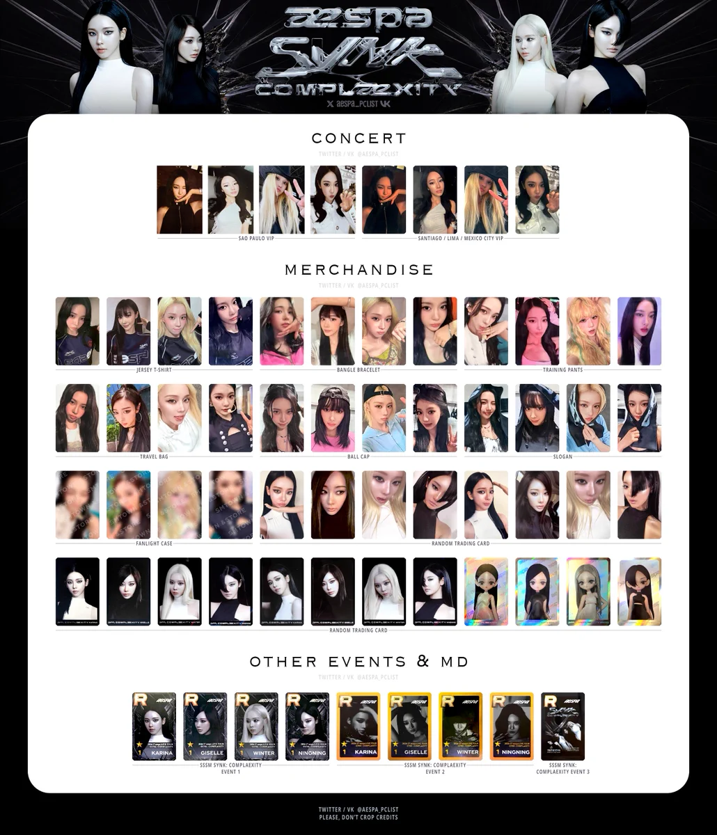aespa | photocard list on X: 