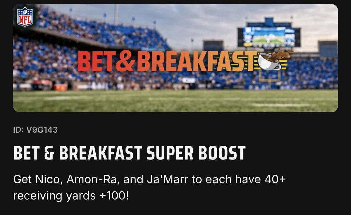 PromoSharks's tweet photo. Up to 3 Units is good on this @DKSports early slate NFL boost 🏈 https://t.co/ndTfpL9QGc