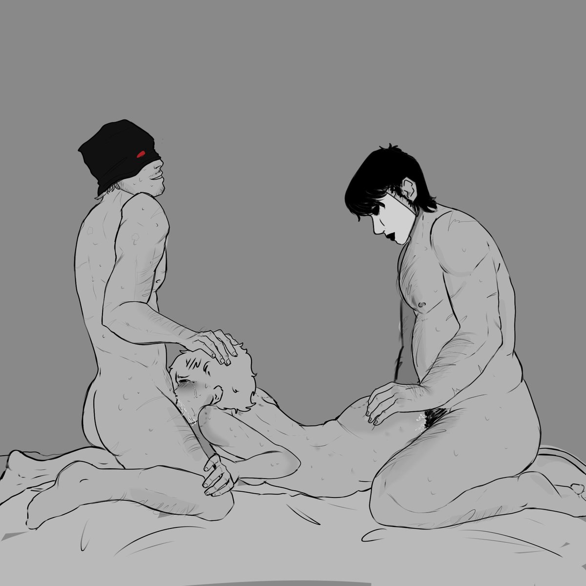 fellowafterdark's tweet photo. Repost! 

When i made this it was late at night, i was sleepy, so the anatomy might be wonky but here you have Masky and Hoody having fun with you 

#masky #hoody #creepypastas https://t.co/0KvuexEg2g