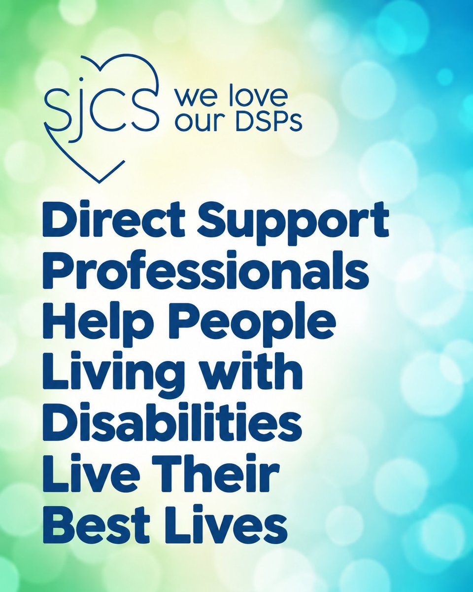SJCSorg's tweet photo. It’s Direct Support Professional (DSP) Recognition Week! Our DSPs are the heart of SJCS. They care deeply about the people they help support and make greater independence possible.

#DSPRW2026 https://t.co/4IovlYtXoS