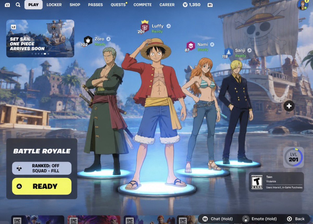 Adivkfn's tweet photo. Fortnite x One Piece November’26

Leaked by : @SamLeakss https://t.co/YpqIzGDAZo