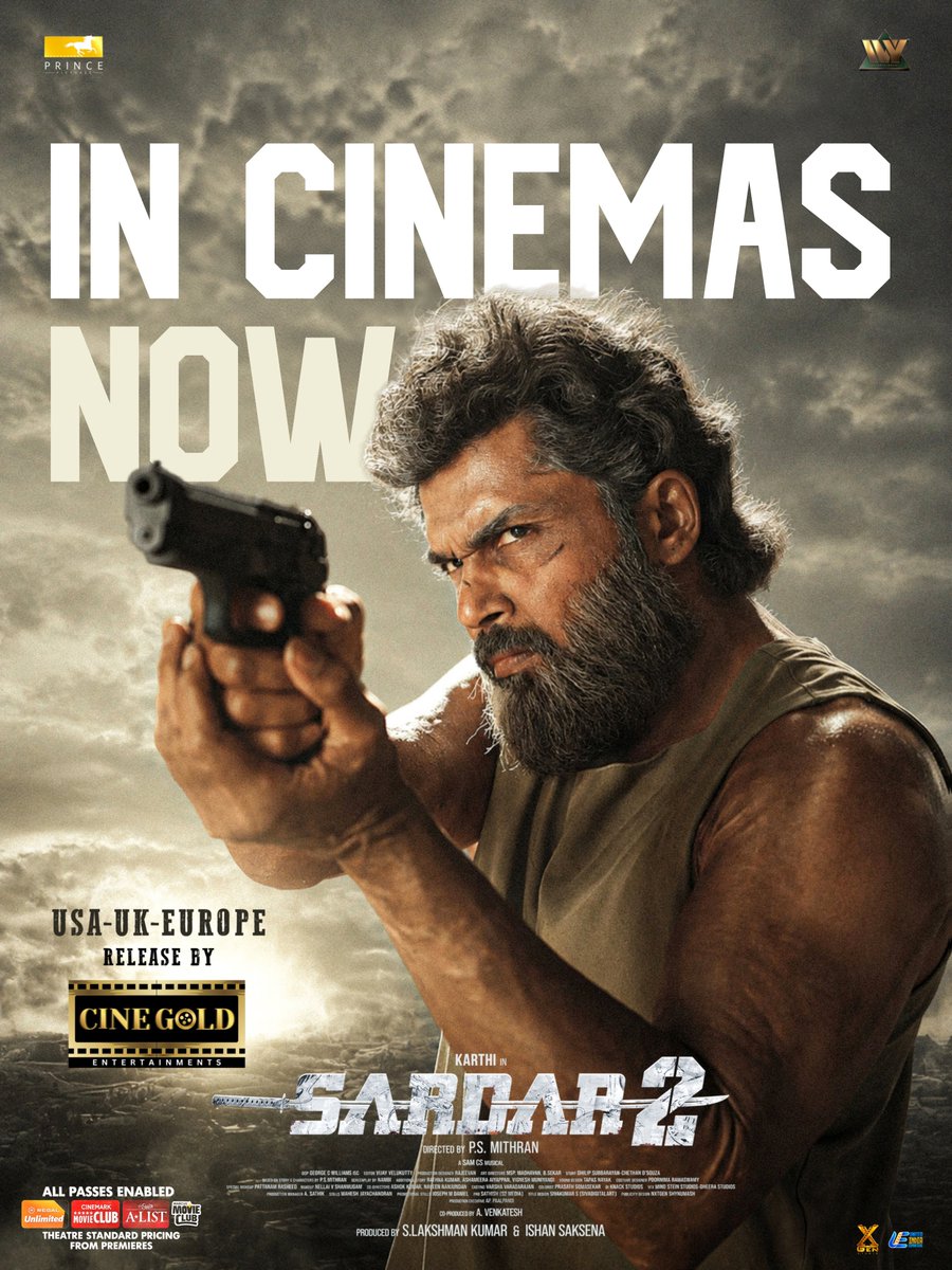 CineGold_Ent's tweet photo. The subtlety with which @Karthi_Offl carried both the characters is lauded by all π
#Sardar2 is winning hearts π₯
#USA #UK #EUROPE release by @CineGold_Ent
@Psmithran @iam_SJSuryah
#OnceAspyAlwaysaSpy
#Sardar2RunningSuccessfully https://t.co/zOhVPpRu44