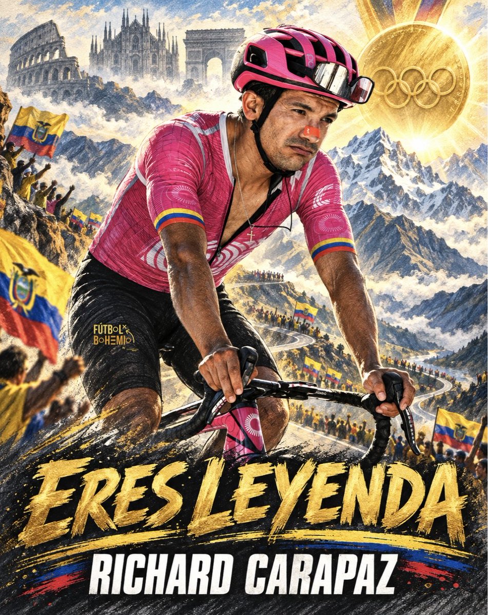 Teradeportes's tweet photo. 🚂🇪🇨 RICHARD CARAPAZ, UNA LEYENDA QUE NUNCA DEJA DE LUCHAR

Richard Carapaz llegó a España con el objetivo de conquistar La Vuelta. Lo intentó en varias ocasiones, especialmente en las etapas de alta montaña, donde volvió a demostrar su valentía y carácter competitivo.

El ecuatoriano finalizará cuarto en la clasificación general, a 6:54 del campeón Enric Mas y a casi cuatro minutos del podio.

Aunque esta vez no logró subir al cajón, Richie volvió a regalarnos hermosos destellos de lucha y confirmó por qué ya ocupa un lugar privilegiado en la historia del ciclismo mundial.

🏆 El ciclista latinoamericano con más victorias de etapa en Grandes Vueltas: 10

🇮🇹 Giro de Italia: 4 etapas
🥇 Campeón en 2019
🥈 Segundo en 2022
🥉 Tercero en 2025

🇪🇸 Vuelta a España: 3 etapas
🥈 Segundo en 2020

🇫🇷 Tour de Francia: 3 etapas
🥉 Tercero en 2021
⛰️ Rey de la Montaña en 2024 y 2026

🥇 Campeón olímpico en Tokio 2020

No siempre se necesita un podio para demostrar grandeza. Eres leyenda, Richard Carapaz. 🇪🇨👏