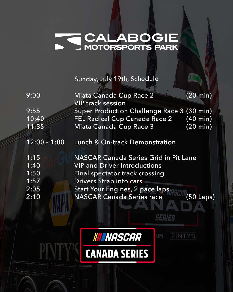AngilaBarbrxv's tweet photo. Sunday is shaping up to be a perfect race day. Sunny skies are in the forecast for NASCAR Canada Race Weekend at Calabogie Motorsports Park. Tickets are still available. See you at the track! https://t.co/ggIIhjMfNk