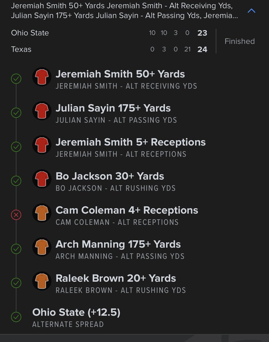 diond_re's tweet photo. @FanDuelSports @FanDuel Just got scammed, changed the books 3+ hours after the game, crazy how Vegas works!! 
Watched him have 4 receptions in person before the 4th! https://t.co/PH04sZucAT