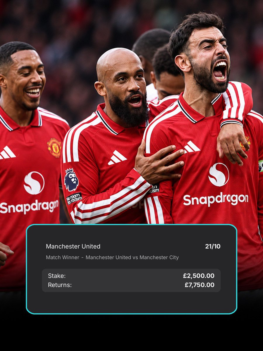 BetWithWarriors's tweet photo. One of our punters is feeling VERY confident of a Man Utd win today 👀 https://t.co/HO0JaV6LxU