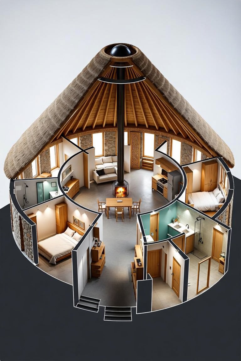 HomericFuturist's tweet photo. Asked Grok to conceptualize my modernized Celtic roundhouse

I have to admit I really like the central hearth structure, a lot of metaphysical potential there https://t.co/nPysO85JYs