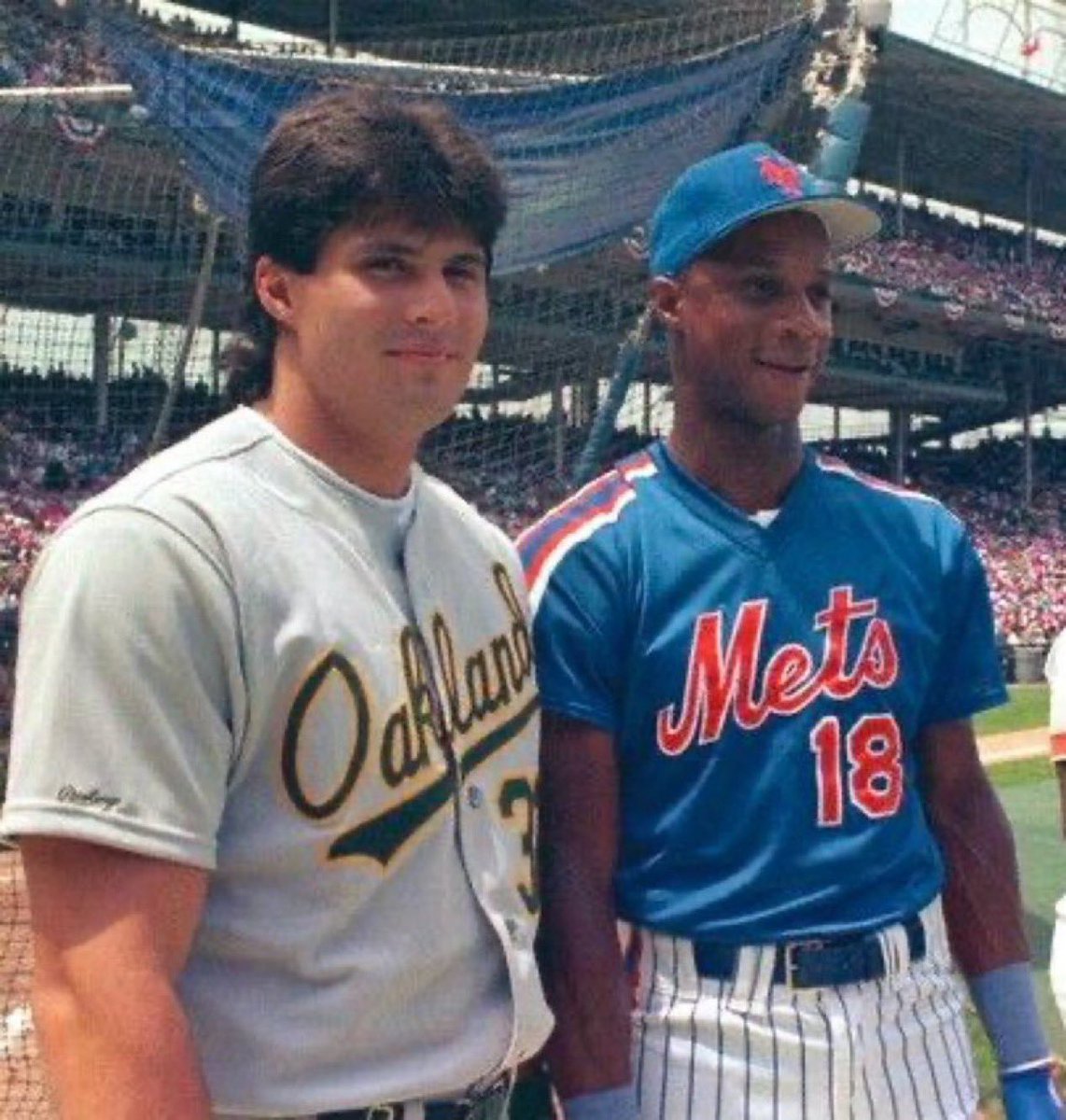 Super70sSports's tweet photo. Jose Canseco: Had a 40/40 season on steroids.

Darryl Strawberry: Had a 39/36 season while coked to the gills and fucking people between at-bats. 

Advantage: Strawberry https://t.co/egeKPUObED