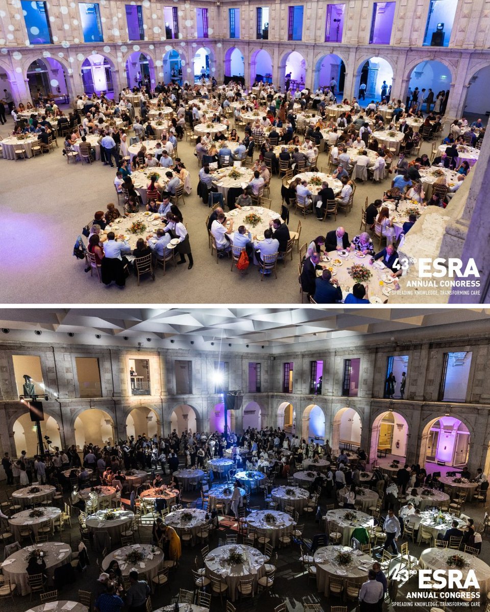 ESRA_Society's tweet photo. 💃🕺 One of the highlights of ESRA 2026: the Gala Dinner!

An unforgettable evening of laughter, dancing, and celebration with colleagues and friends from around the world.

Thank you to everyone who joined us – what a night!

#ESRA2026 #Networking #Celebration #Lisbon https://t.co/w5OxIszTlU