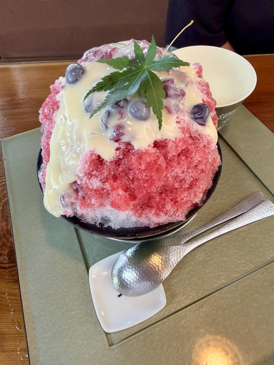 magojemu's tweet photo. 峠の茶屋続編
森高さん
餅も好きだけど
カキ氷も好きだよね
メッチャ美味かったよ
ここの茶屋
 #餅 #ラーメン #カキ氷
 #森高千里 さん
 #MIXベリーカキ氷
私的に人生初なくらい美味しいカキ氷だった♥️ https://t.co/3ztAUT4JkN