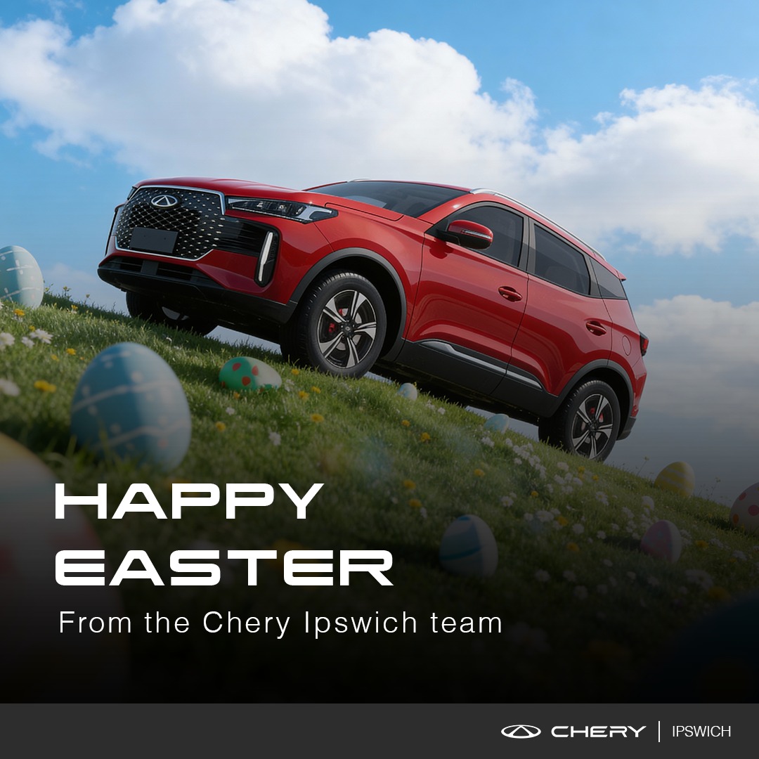 HoustonGernii's tweet photo. Happy Easter from the Chery Ipswich team! Wishing you a safe, relaxing, and enjoyable long weekend. https://t.co/DCbF8gh6uD