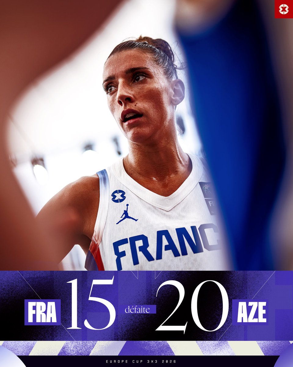 3x3ffbb's tweet photo. Fin de parcours pour les Bleues. 

Après une défaite 15-20 contre l’Azerbaïdjan, l’Équipe de France est éliminée de la Coupe d’Europe ❌

#3x3Europe https://t.co/mVpD919Uo9