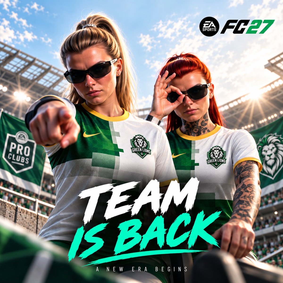 green_lions_'s tweet photo. THE LIONS ARE BACK. 🦁💚
After a break, Green Lions are officially back.
A new game. A new season. A new chapter for our club.
We’re rebuilding the squad, preparing for competition and getting ready to step back onto the pitch in EA SPORTS FC 27.
There’s still a lot of work ahead, but one thing is certain — Green Lions are ready to compete again.

https://t.co/8JJv4wAaYc

#FC27 #proclubs