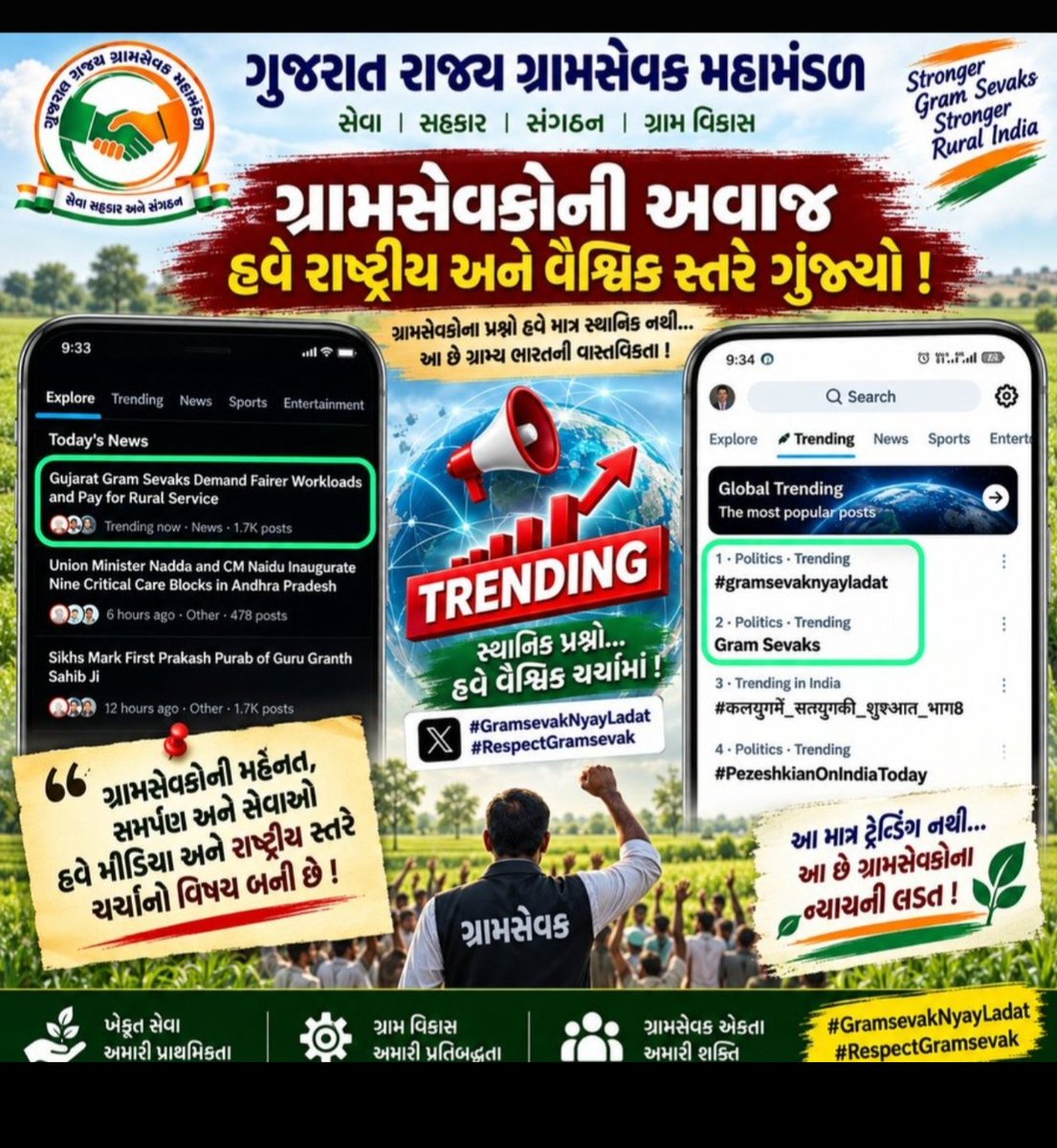 AshvinC38756318's tweet photo. ગ્રામસેવકો નો અવાજ હવે રાષ્ટ્રીય ની વૈશ્વિક સ્થળે ગુંજ્યો https://t.co/hpdL9SOJKh