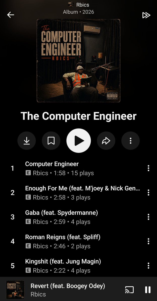 BoogeyThat's tweet photo. This young King @Rbics just dropped a really good album and it's up for streaming (Spoiler: I'm on it). 

https://t.co/W0AcD30gJb https://t.co/Rc6v5SHcc3