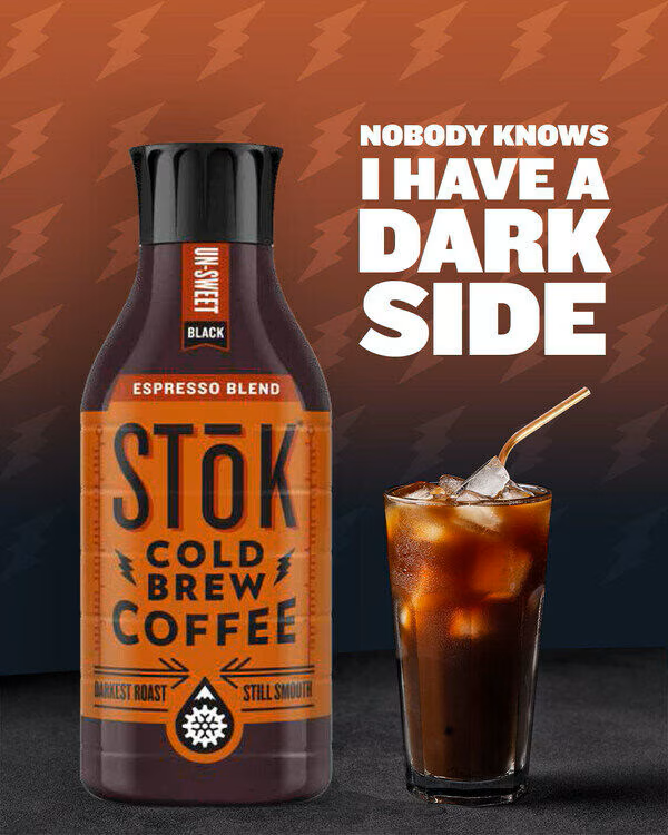 Eerithu's tweet photo. Vtubers!!  
Show me your model vs. your favorite drink! 

This bat loves STōK Espresso Blend. It's very specific and MUST be Espresso Blend. https://t.co/upG1WC8koK