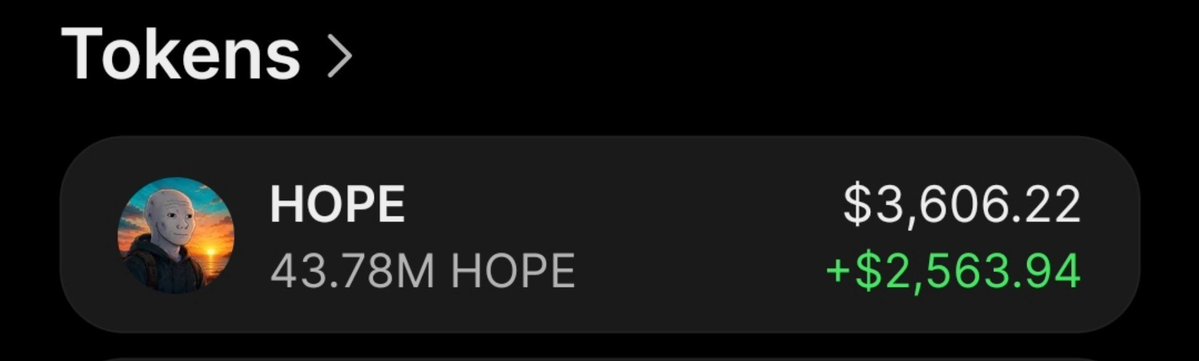 MoonSniper__'s tweet photo. $HOPE Is maxing good on my alpha tg
Congrats Team alpha 👏
⛓️ #Solana #memecoin #CryptoTrading https://t.co/801qrdfApH