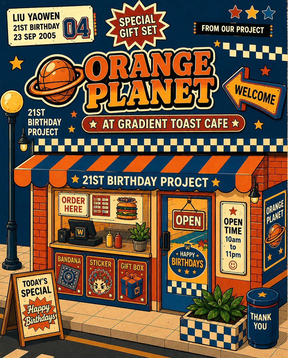 Liuyaowenthpj's tweet photo. 📖 ลงทะเบียนเข้าร่วมงาน 📖

🖊️ : https://t.co/BvJVmoyAgN

#OrangePlanetForWen21st

Location: Gradient toast cafe
Date: 26-27 Sept. 2026
Time: 11.00 - 17.00

#LiuYaowen #刘耀文 #หลิวเย่าเหวิน
#TEENSINTIMES #时代少年团
ท่านใดที่ลงทะเบียนไม่ทันสามารถ walk in ได้ในรอบที่ว่างค่ะ https://t.co/k6T2I2607x