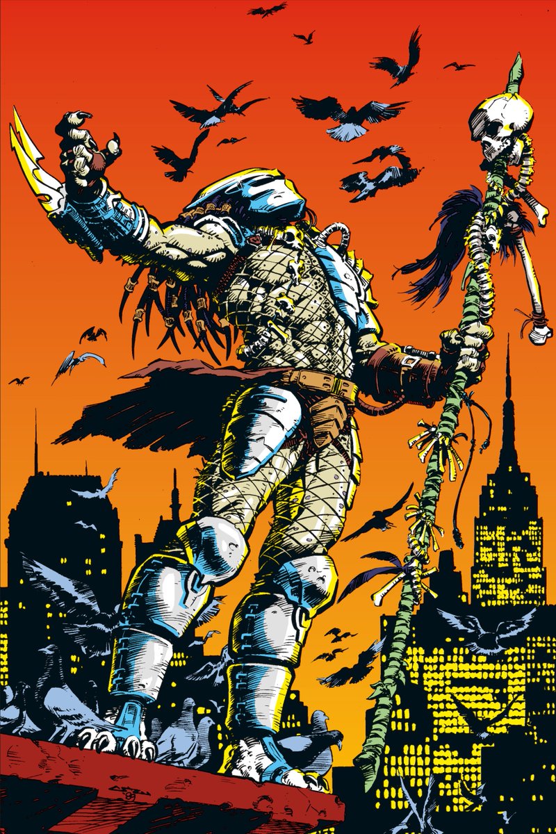SciFiArchives's tweet photo. Chris Warner’s cover art for Predator #1 (1989). One of the coolest depictions of the Predator ever put on paper. https://t.co/N7BL7gvq3G
