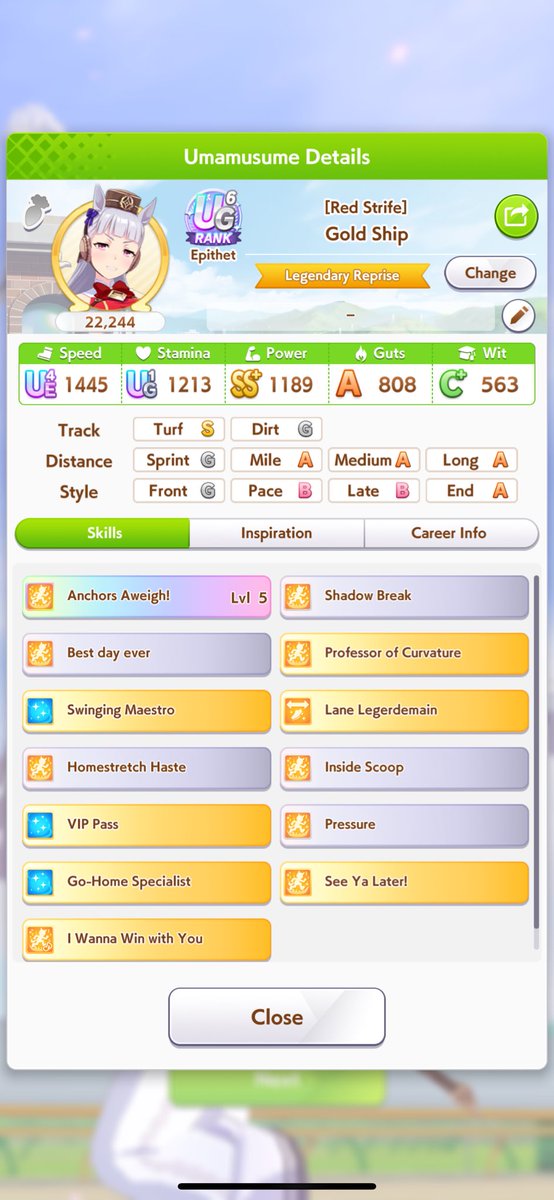 Jimm926's tweet photo. I just achieved a UG6 with a Long Distance Uma! 🤯 https://t.co/RkGIFaVkjw