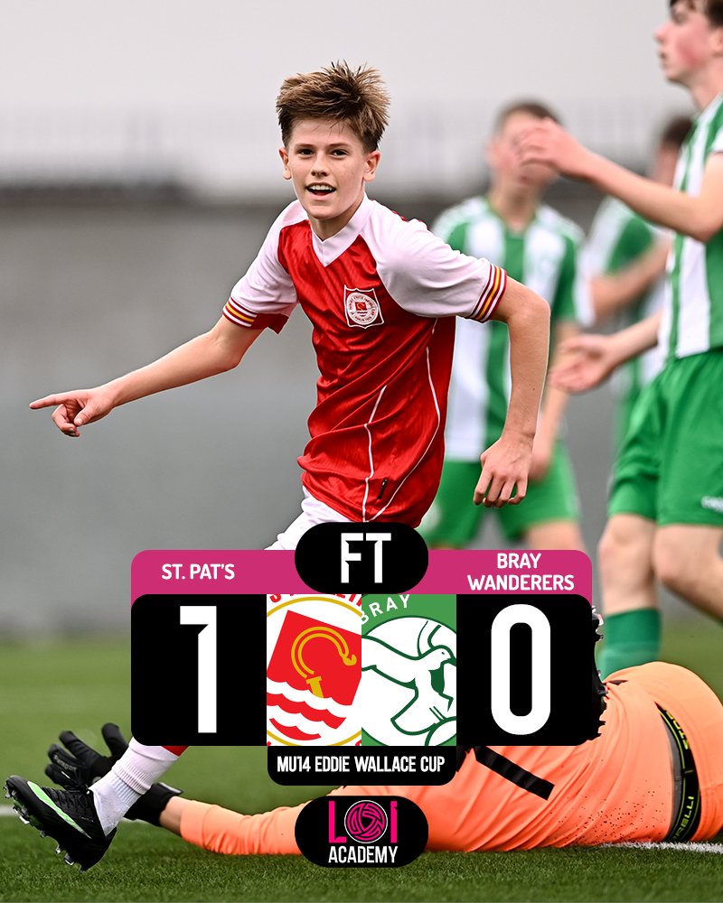 LeagueofIreland's tweet photo. St. Pat's win the 2026 LOI Academy MU14 Eddie Wallace Cup!

Congratulations @stpatsfc 👏 https://t.co/mVL3oV5dmw